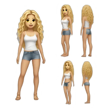 shakira realistic body sticker