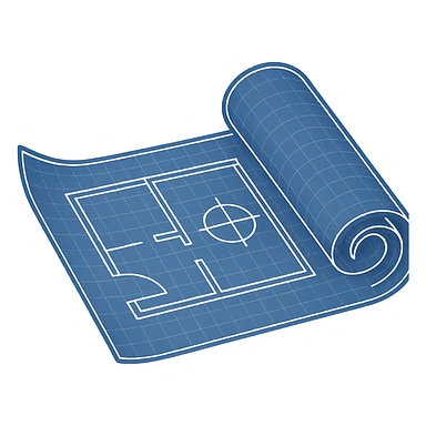blueprint roll in general style sticker