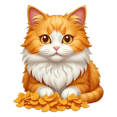 cat with cornflakes sticker