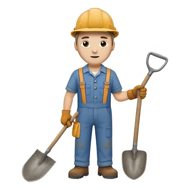 Field Digger with Shovel from Archaeology Team sticker