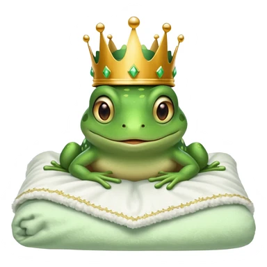 Princess frog in bed sticker