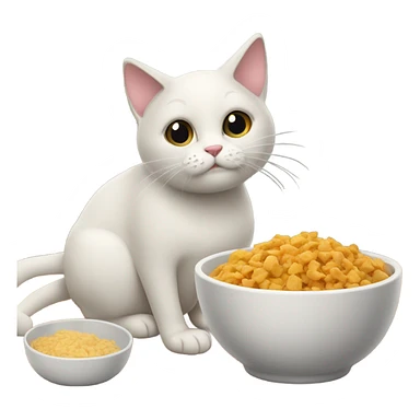 Cat with food sticker