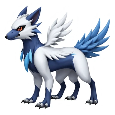 Nargacuga-Absol-Silvally-Wolf-Latios-fusion, full body  sticker