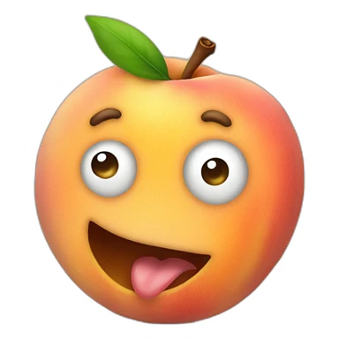 Smelly peach sticker