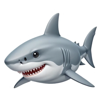 Shark with a middle finger  sticker
