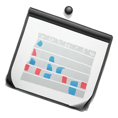 calendar icon with black border and empty fi sticker