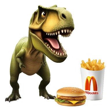 T. rex ordering mcdonalds  sticker