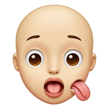 Face with tongue out sticker