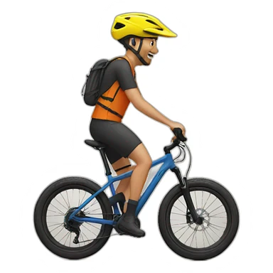 Mountain biking sticker