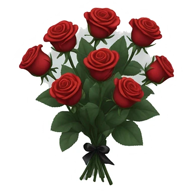 Black bouquet of roses sticker