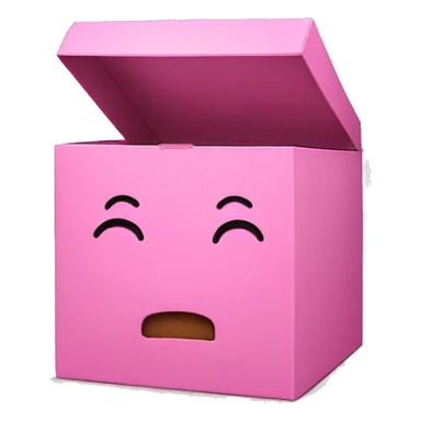 A pink box that says “crumbl” on top and is long sticker