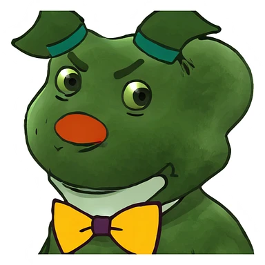 bright clown with big bow sticker