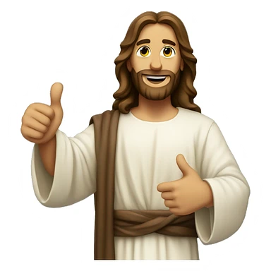 Jesus Christ giving thumbs up sticker