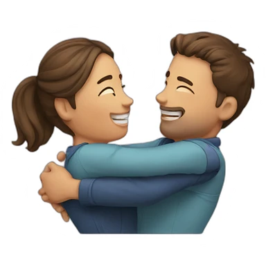 Hug couple sticker