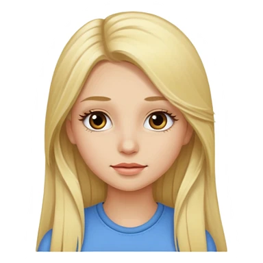 A blonde girl, long hair and long eye lashes sticker