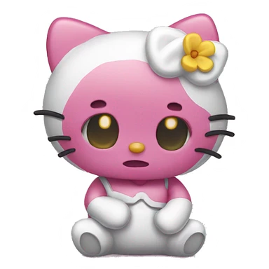 sad hello kitty  sticker