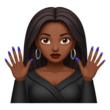 A baddie with nails sticker