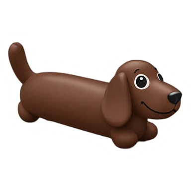 Chocolate sausage dog toy sticker