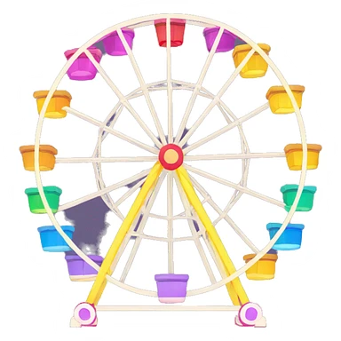 basic rainbow ferris wheel sticker