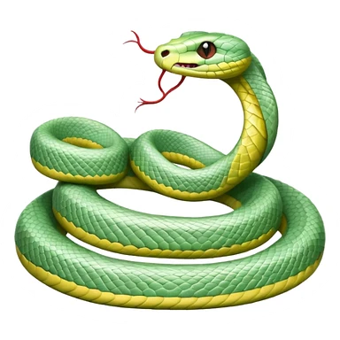 A pastel green snake sticker