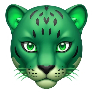 Green panther sticker