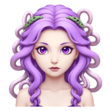 Neko Medusa with violet eyes  sticker
