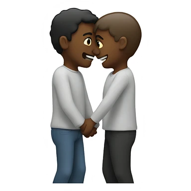 2 people greeting each other sticker