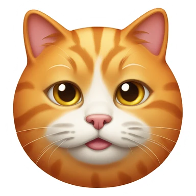 Orange fat cat sticker