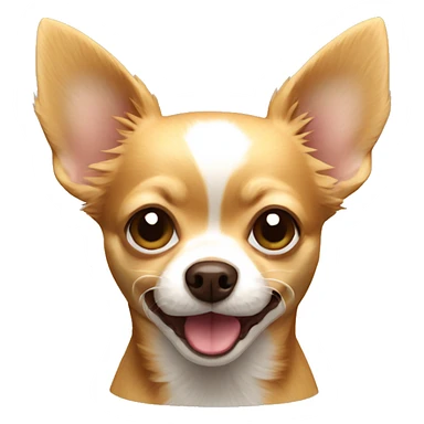 Gold-brown, fuzzy Chihuahua barking sticker