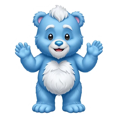 blue care bear yeti sticker