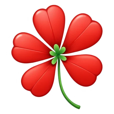 Trébol de 5 hojas rojo sticker