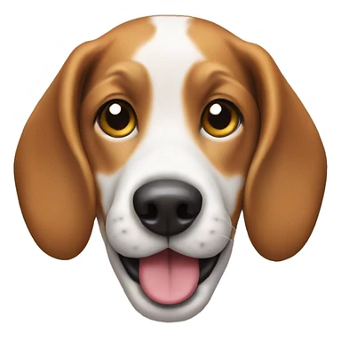 happy beagle dog with floppy ears sticker