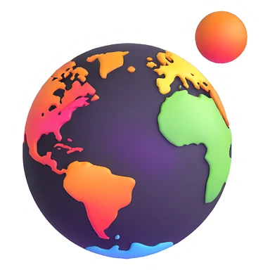 colorful planet sticker