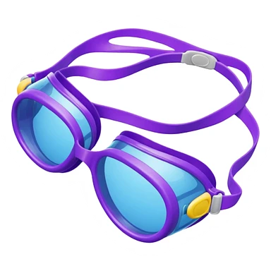 swim goggles purple small sticker