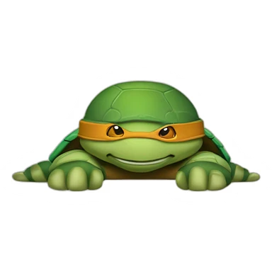 Teenage Mutant Ninja Turtle laying flat sticker