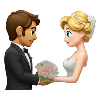 Peach and mario getting married sticker