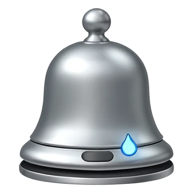 Notification bell silver sticker