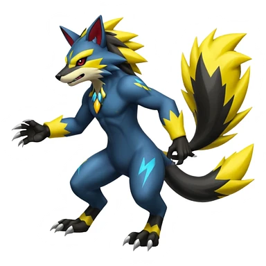 Shiny cool Zeraora-Zoroark-Obstagoon-fusion sticker