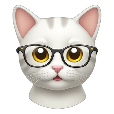 cat with glass sticker