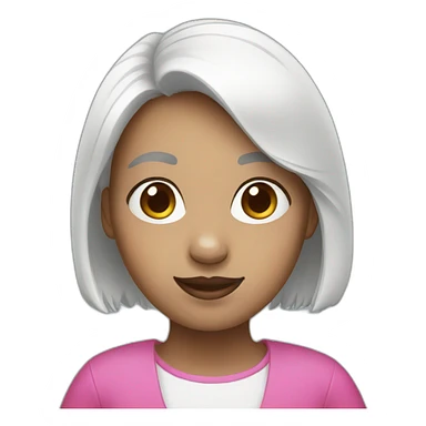 Pink Panda Female Human  sticker