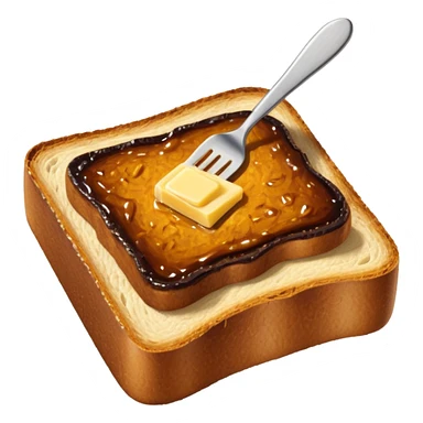 vegemite on toast with a small butter knife sticker