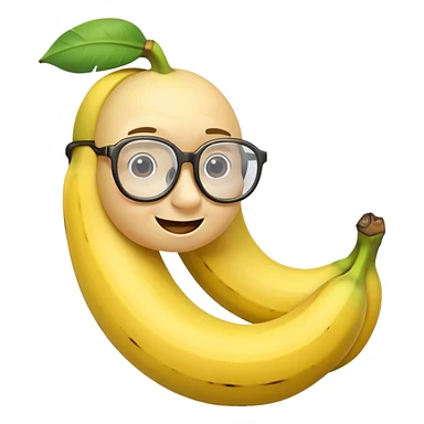 banana with glasses sticker
