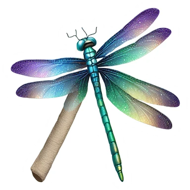 Iridescent dragonfly sticker