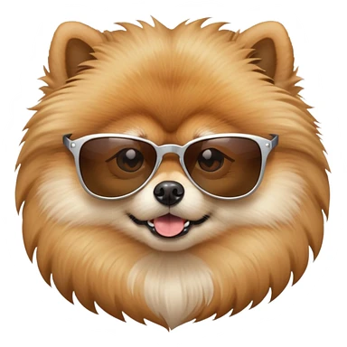 angry pomeranian in cool sunglasses sticker