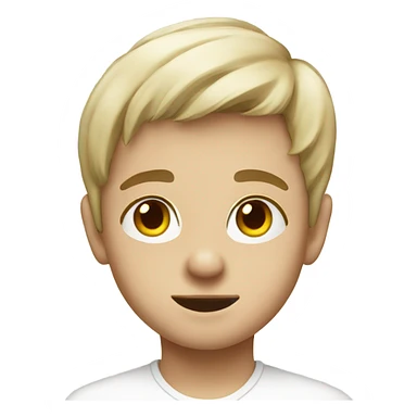 portrait of a boy in white sticker