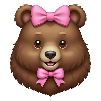 Bear wearing pink bow sticker