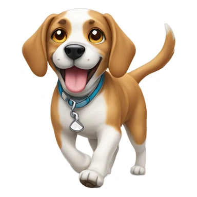  A dog walking sticker