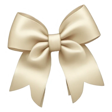 Cream bow sticker