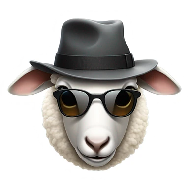 sheepsecret agent fedora sticker