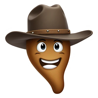 Poop with cowboy hat sticker